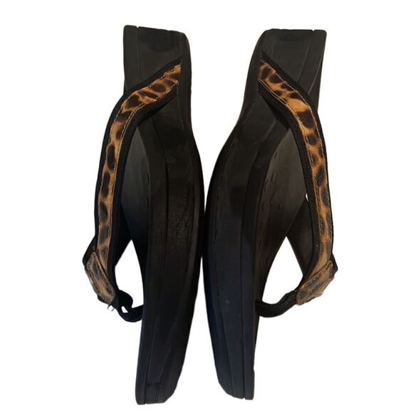 Vionic Tide Brown Cheetah Print Slide Orthaheel Flip Flop Sandals Size 9.5 - Picture 6 of 9